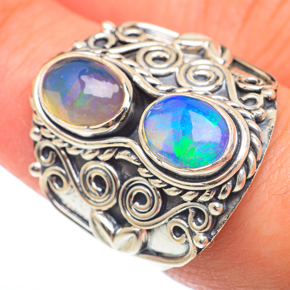 Ethiopian Opal Rings handcrafted by Anasilvercos - RING74011