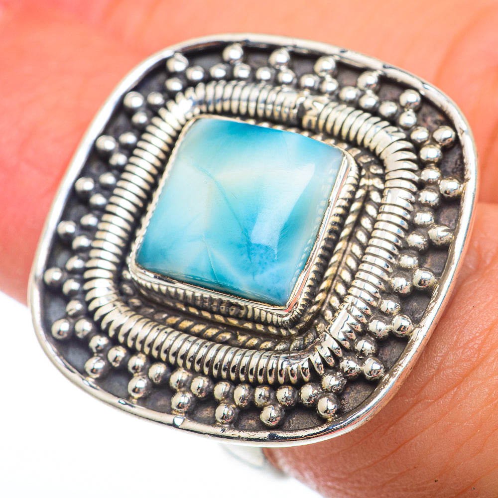 Larimar Rings handcrafted by Anasilvercos - RING74025