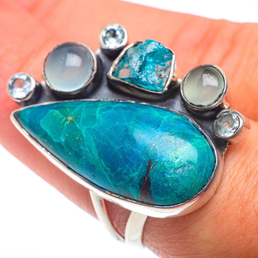 Arizona Turquoise Rings handcrafted by Anasilvercos - RING74086