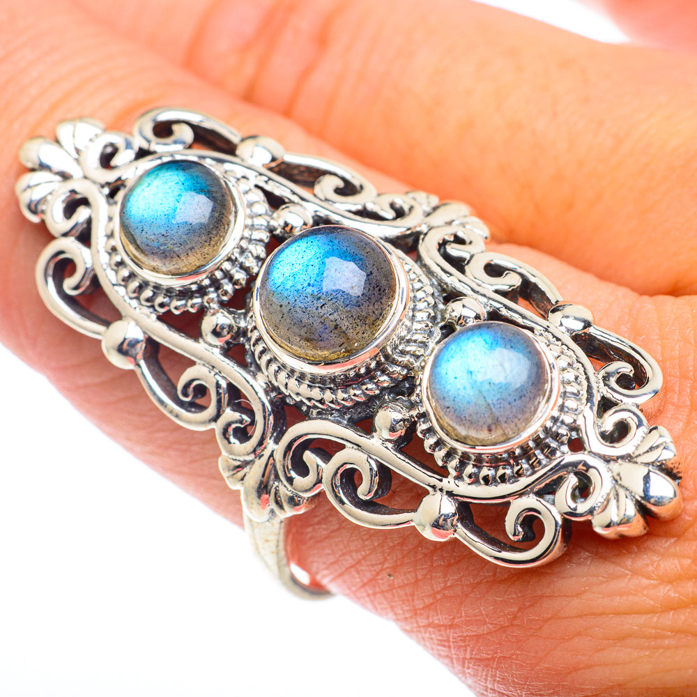 Labradorite Rings handcrafted by Anasilvercos - RING74097