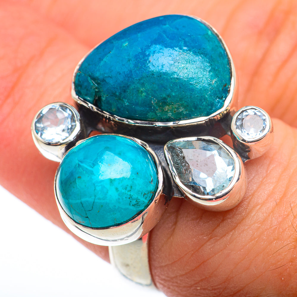 Chrysocolla Rings handcrafted by Anasilvercos - RING74104