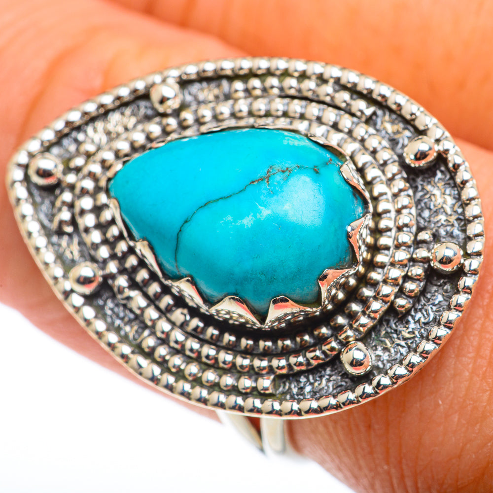 Tibetan Turquoise Rings handcrafted by Anasilvercos - RING74107