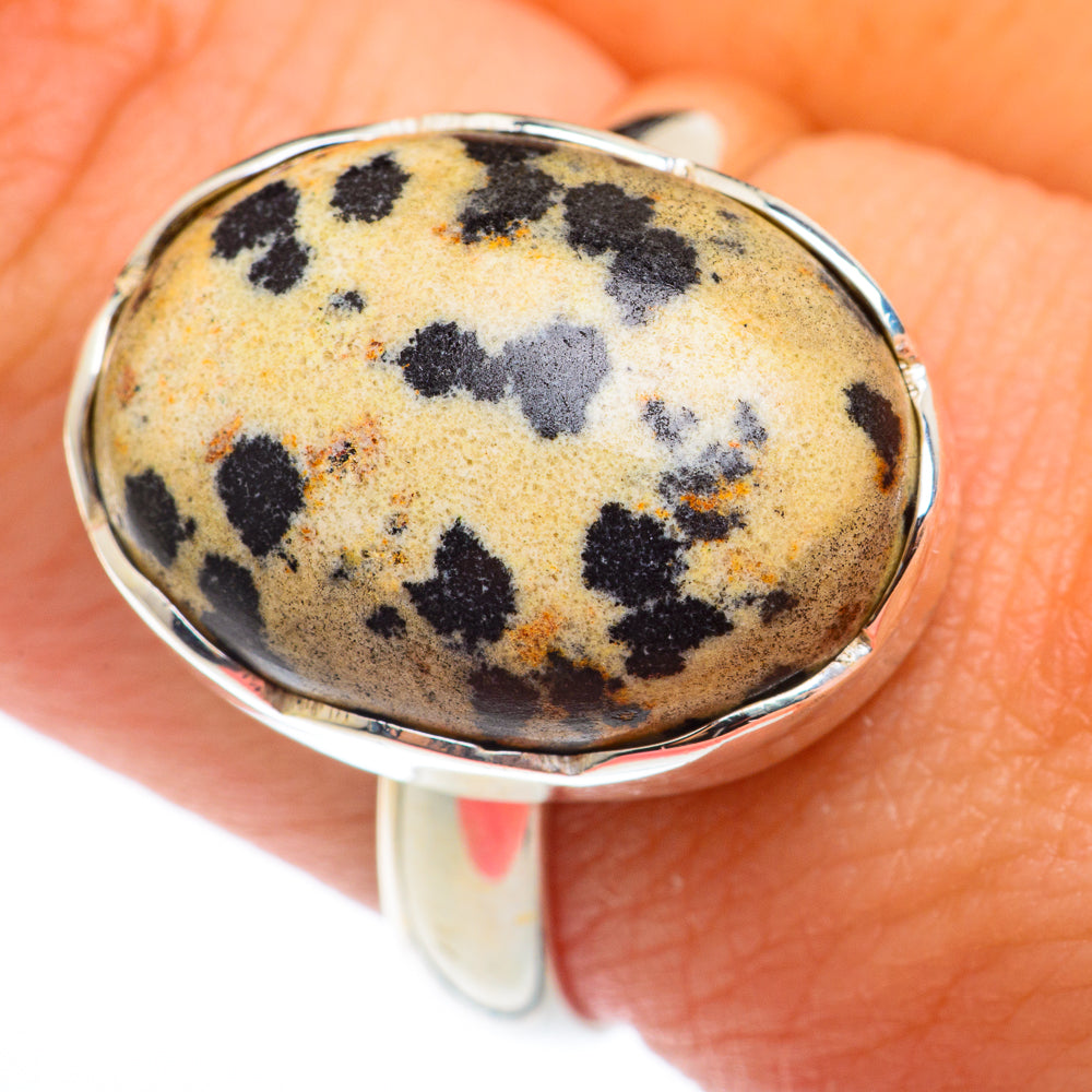 Dalmatian Jasper Rings handcrafted by Anasilvercos - RING74111