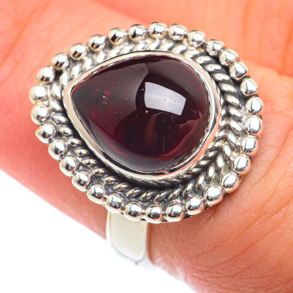 Garnet Rings handcrafted by Anasilvercos - RING74120
