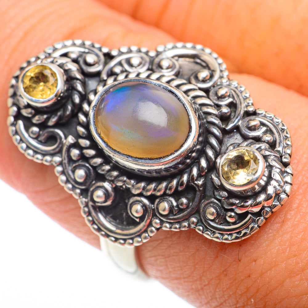 Ethiopian Opal Rings handcrafted by Anasilvercos - RING74134