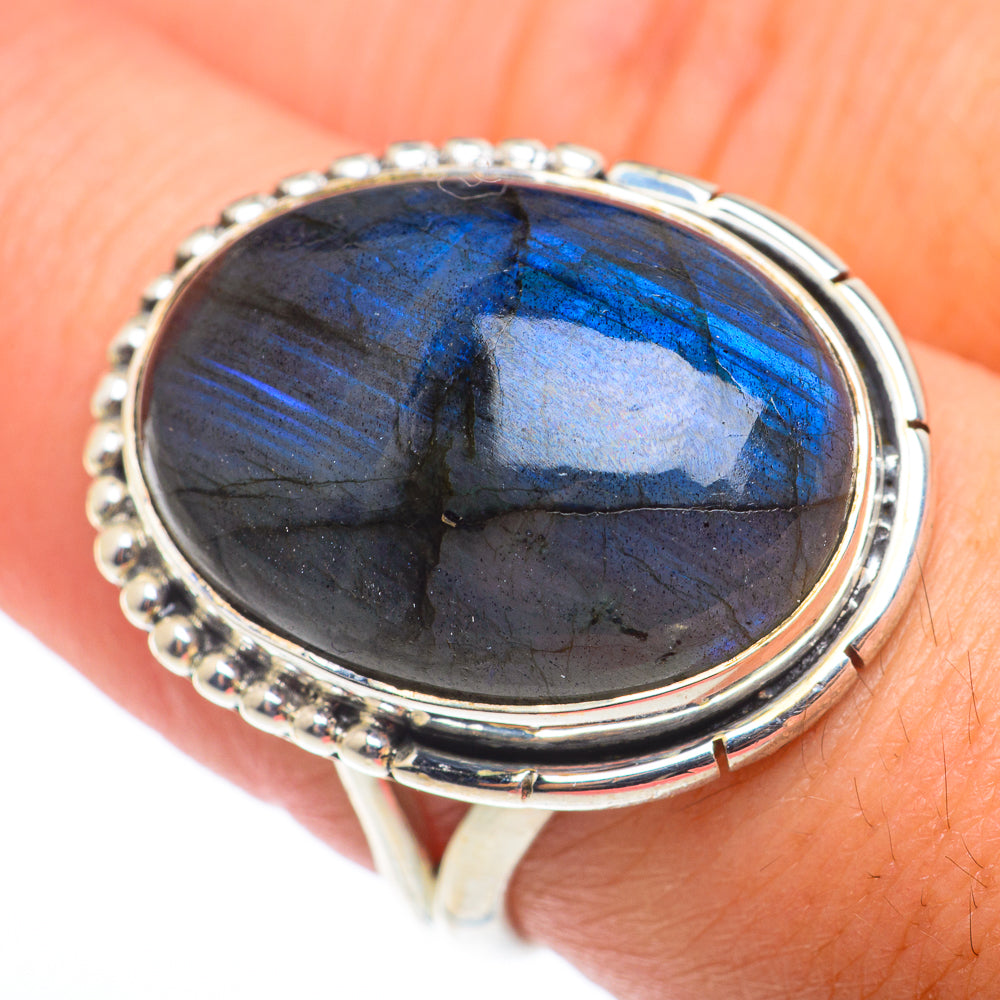 Labradorite Rings handcrafted by Anasilvercos - RING74141
