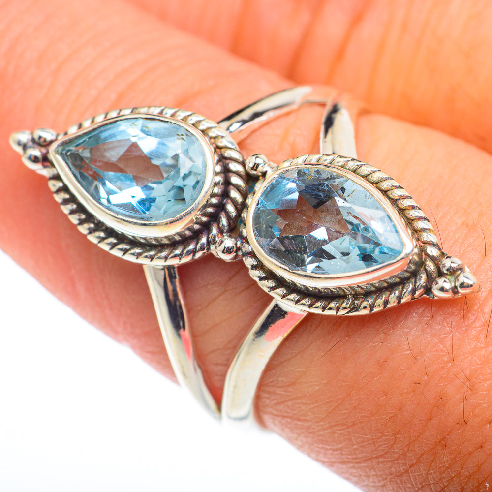 Blue Topaz Rings handcrafted by Anasilvercos - RING74142