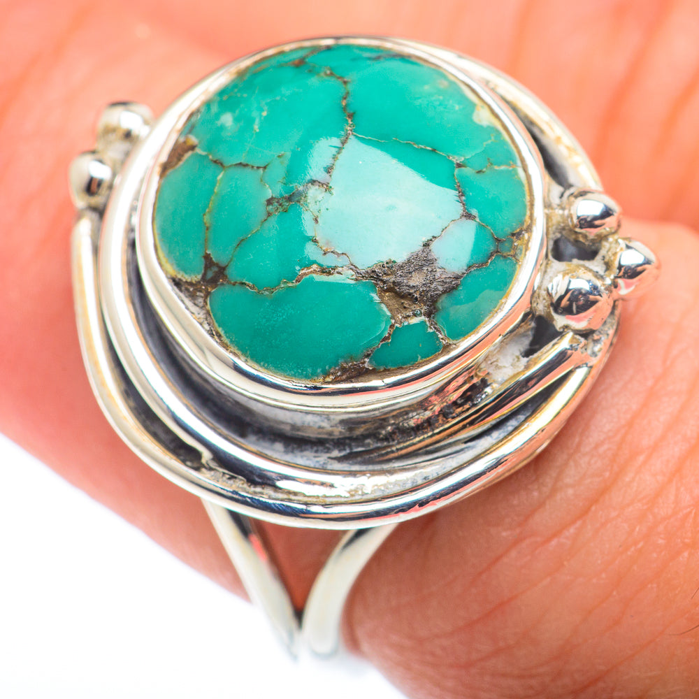 Tibetan Turquoise Rings handcrafted by Anasilvercos - RING74151