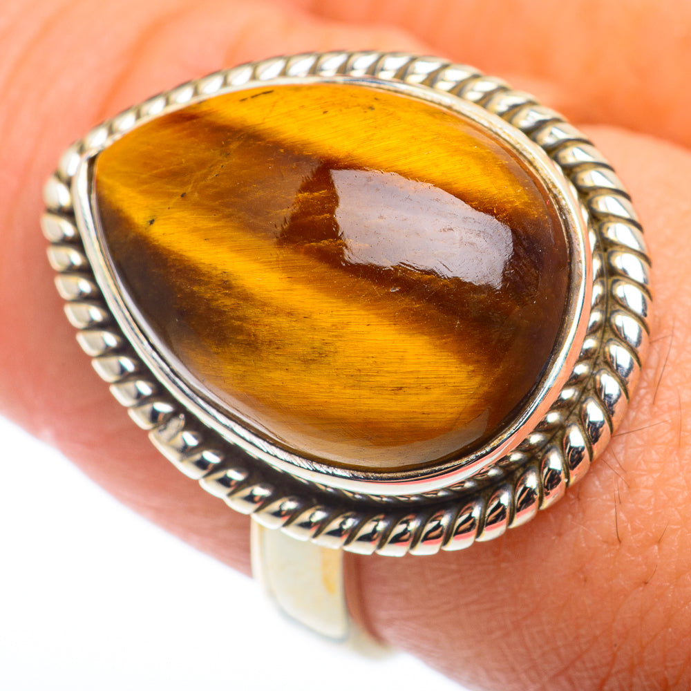 Tiger Eye Rings handcrafted by Anasilvercos - RING74155