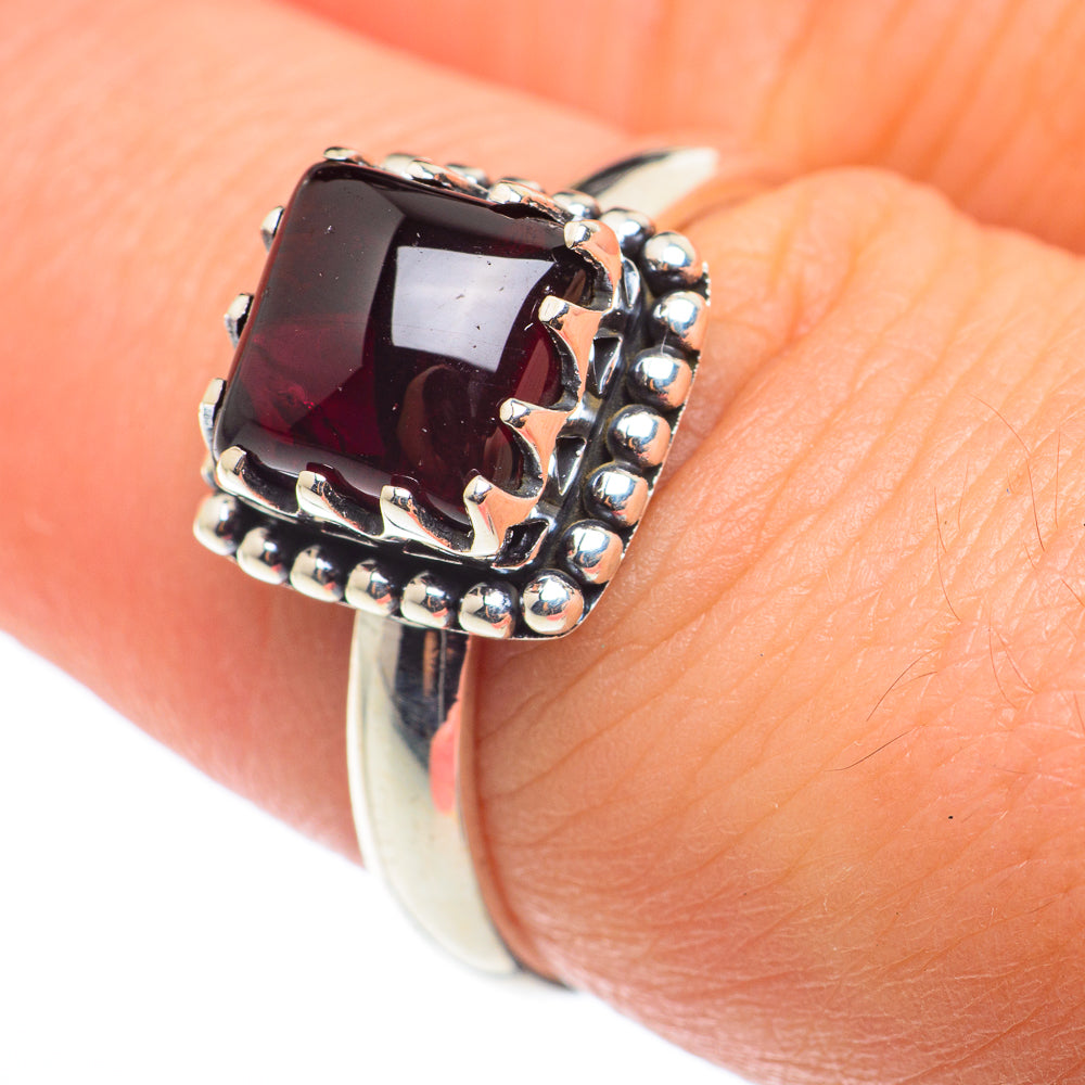 Garnet Rings handcrafted by Anasilvercos - RING74163
