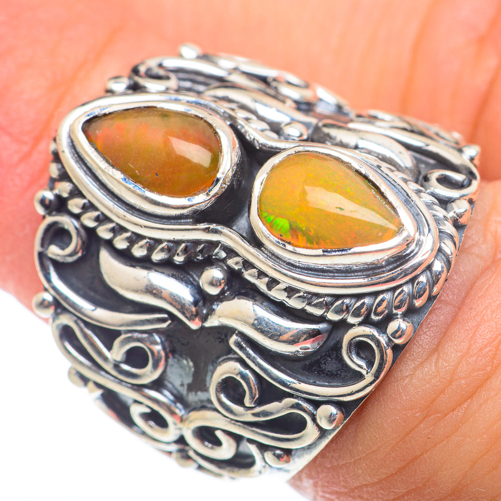 Ethiopian Opal Rings handcrafted by Anasilvercos - RING74177