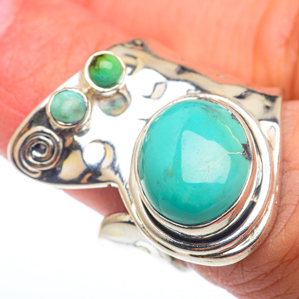 Tibetan Turquoise Rings handcrafted by Anasilvercos - RING74194