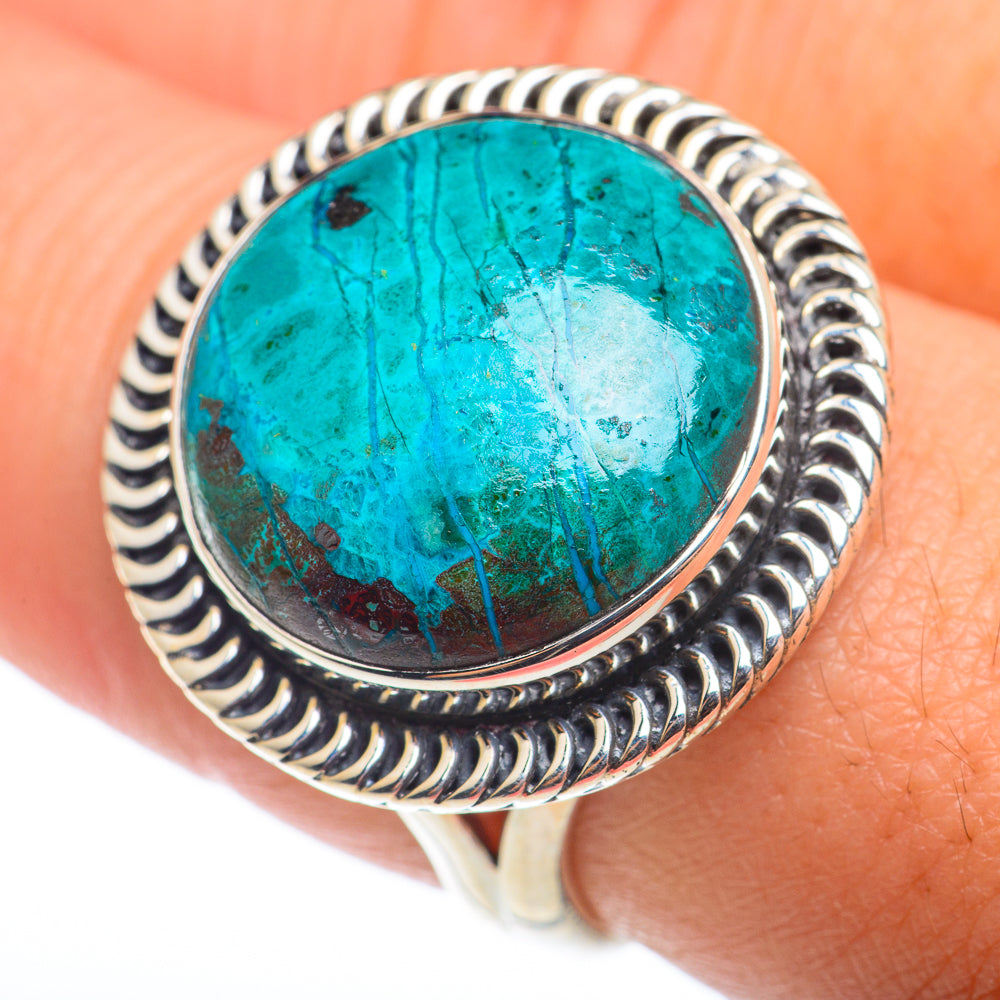 Chrysocolla Rings handcrafted by Anasilvercos - RING74223