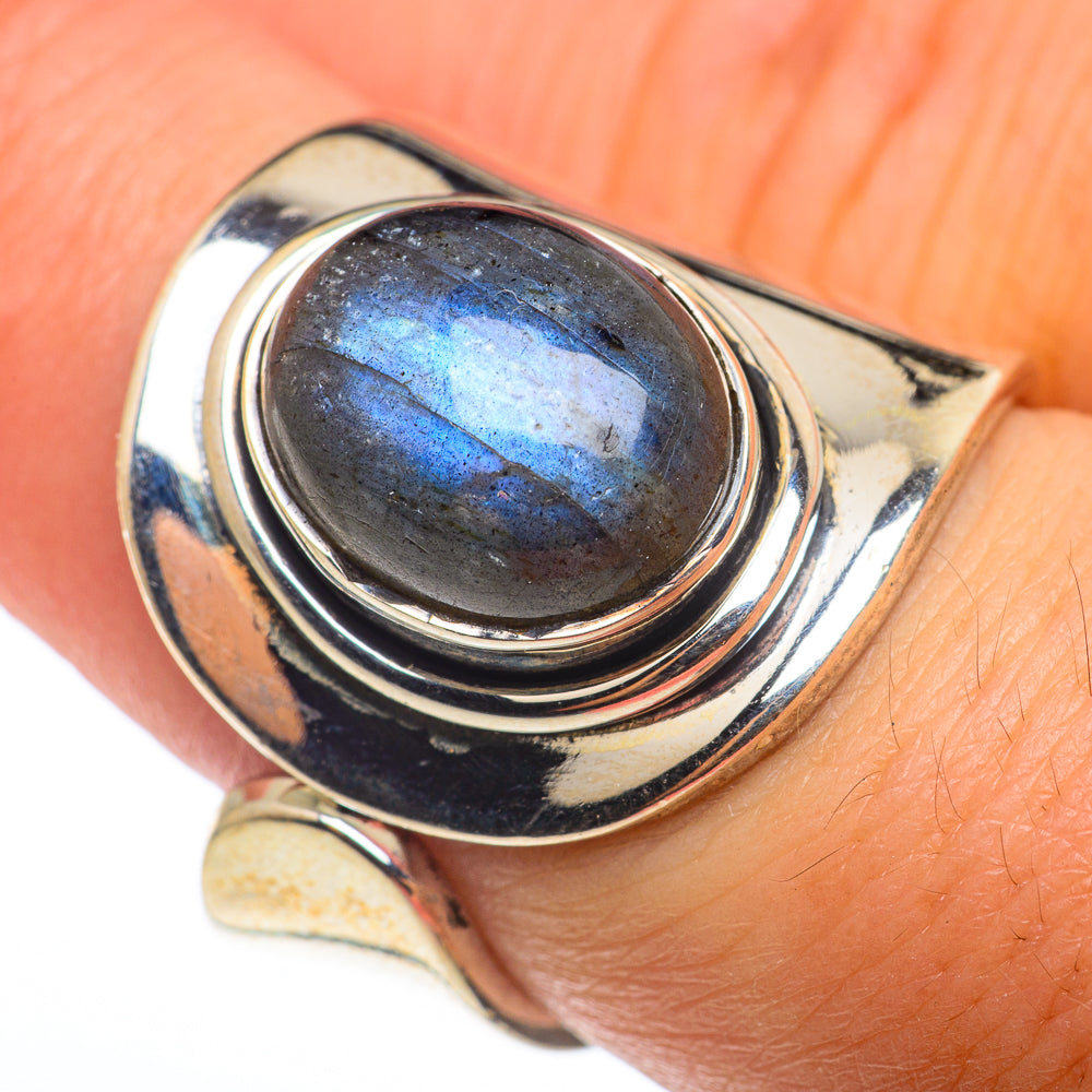 Labradorite Rings handcrafted by Anasilvercos - RING74228