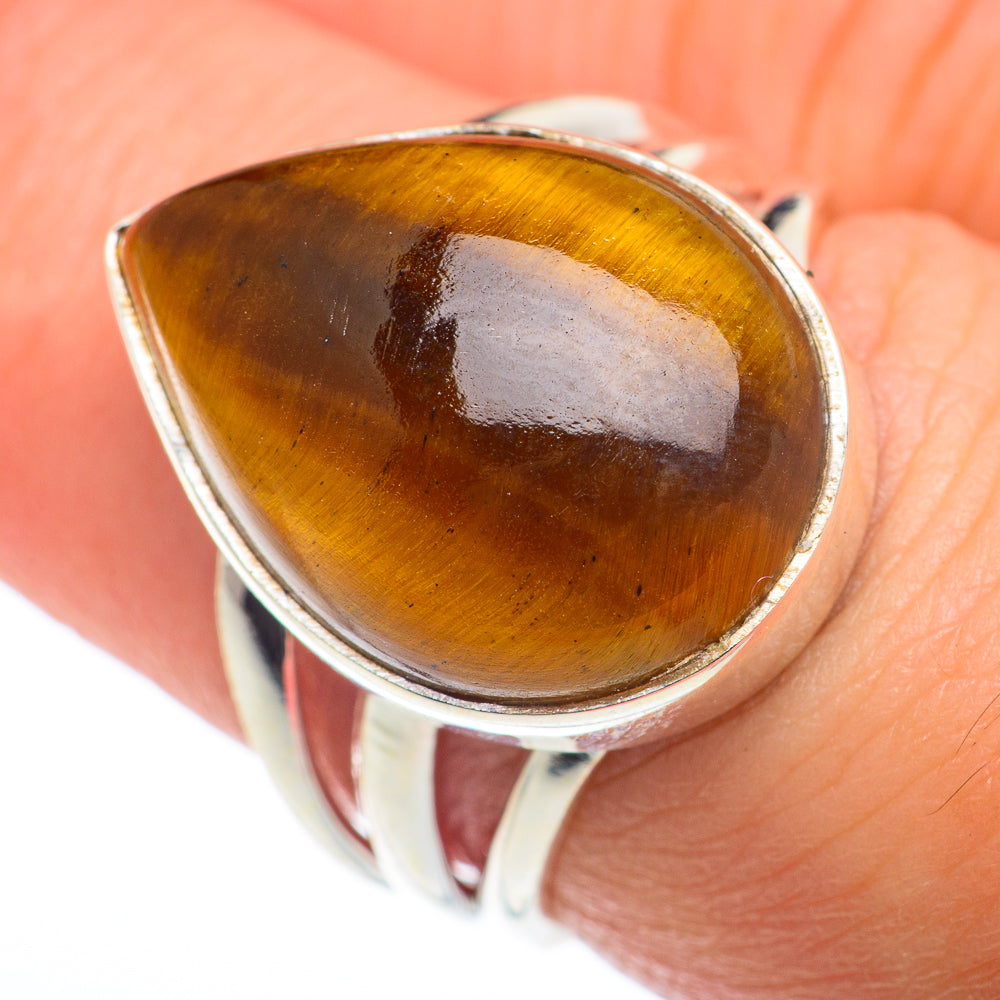 Tiger Eye Rings handcrafted by Anasilvercos - RING74235