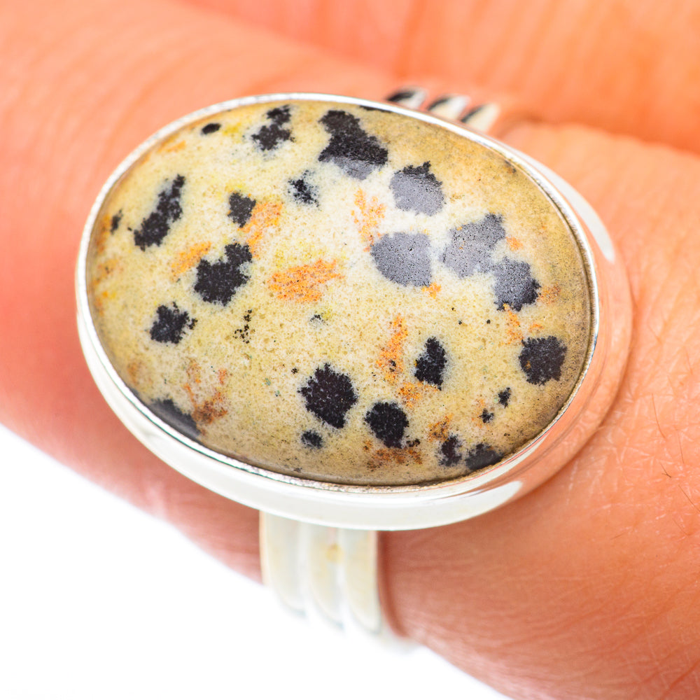 Dalmatian Jasper Rings handcrafted by Anasilvercos - RING74239