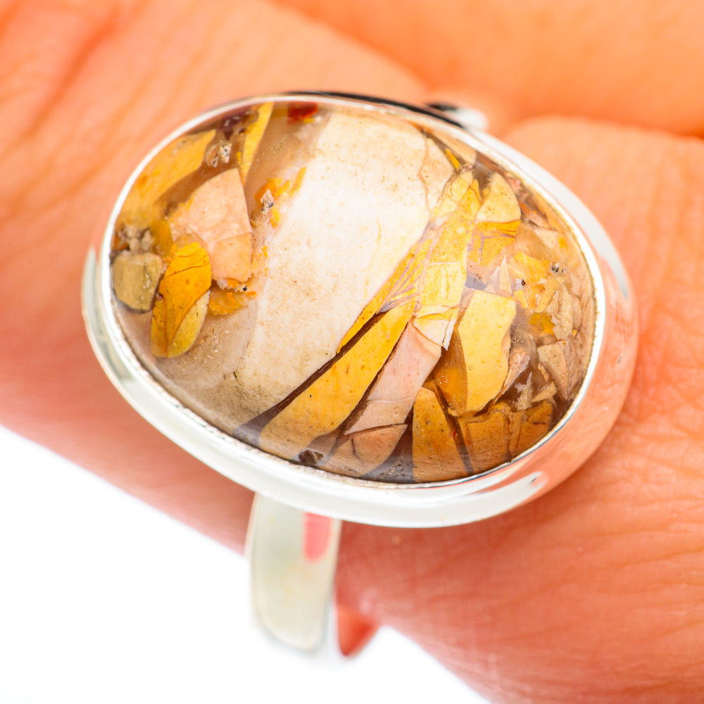 Brecciated Mookaite Rings handcrafted by Anasilvercos - RING74240
