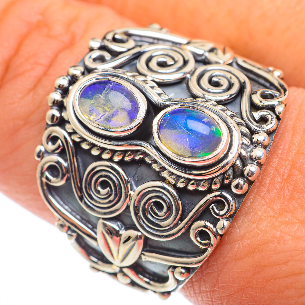 Ethiopian Opal Rings handcrafted by Anasilvercos - RING74255