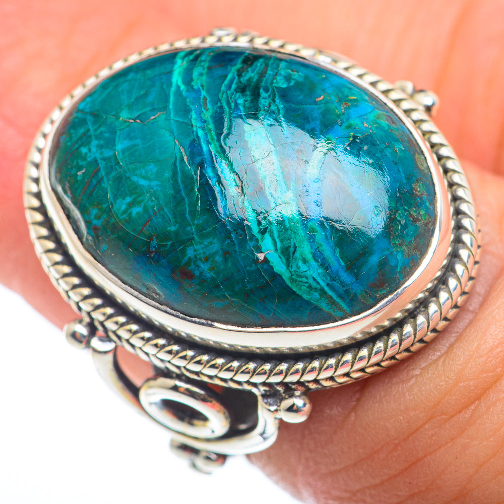 Chrysocolla Rings handcrafted by Anasilvercos - RING74266