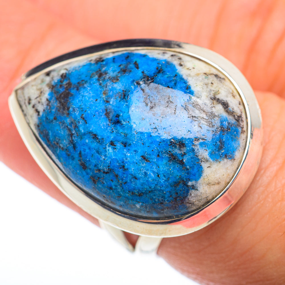 K2 Blue Azurite Rings handcrafted by Anasilvercos - RING74267
