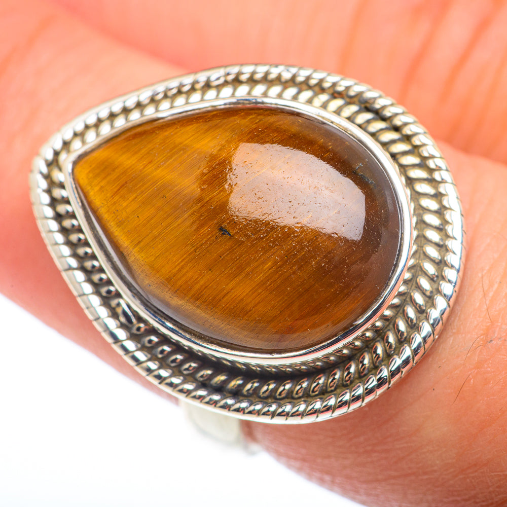Tiger Eye Rings handcrafted by Anasilvercos - RING74273