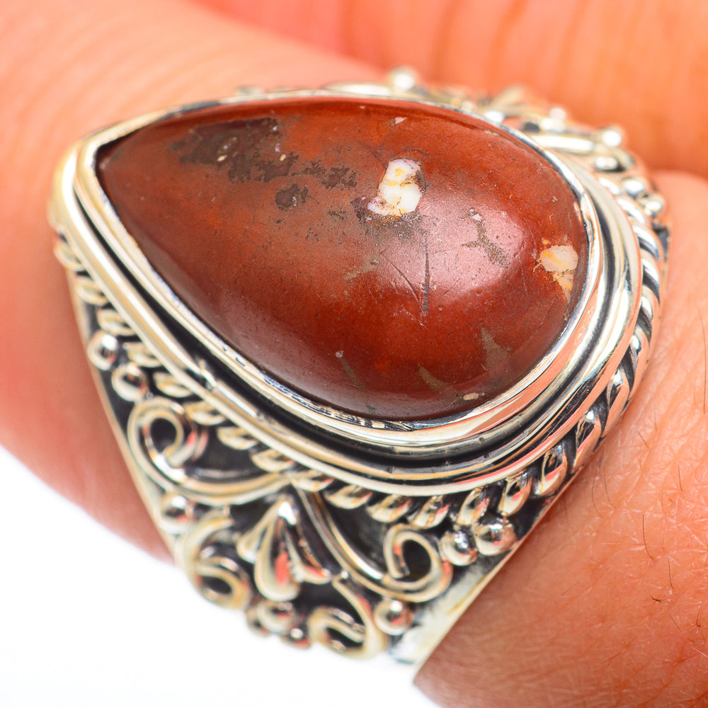 Red Jasper Rings handcrafted by Anasilvercos - RING74274