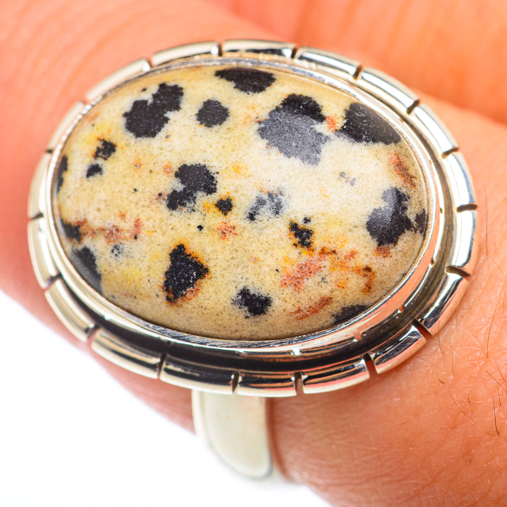 Dalmatian Jasper Rings handcrafted by Anasilvercos - RING74277