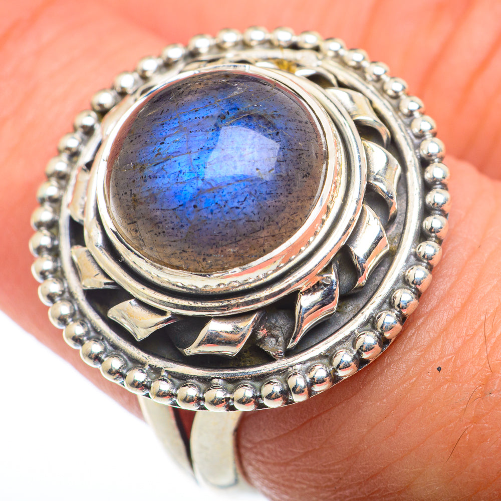 Labradorite Rings handcrafted by Anasilvercos - RING74297