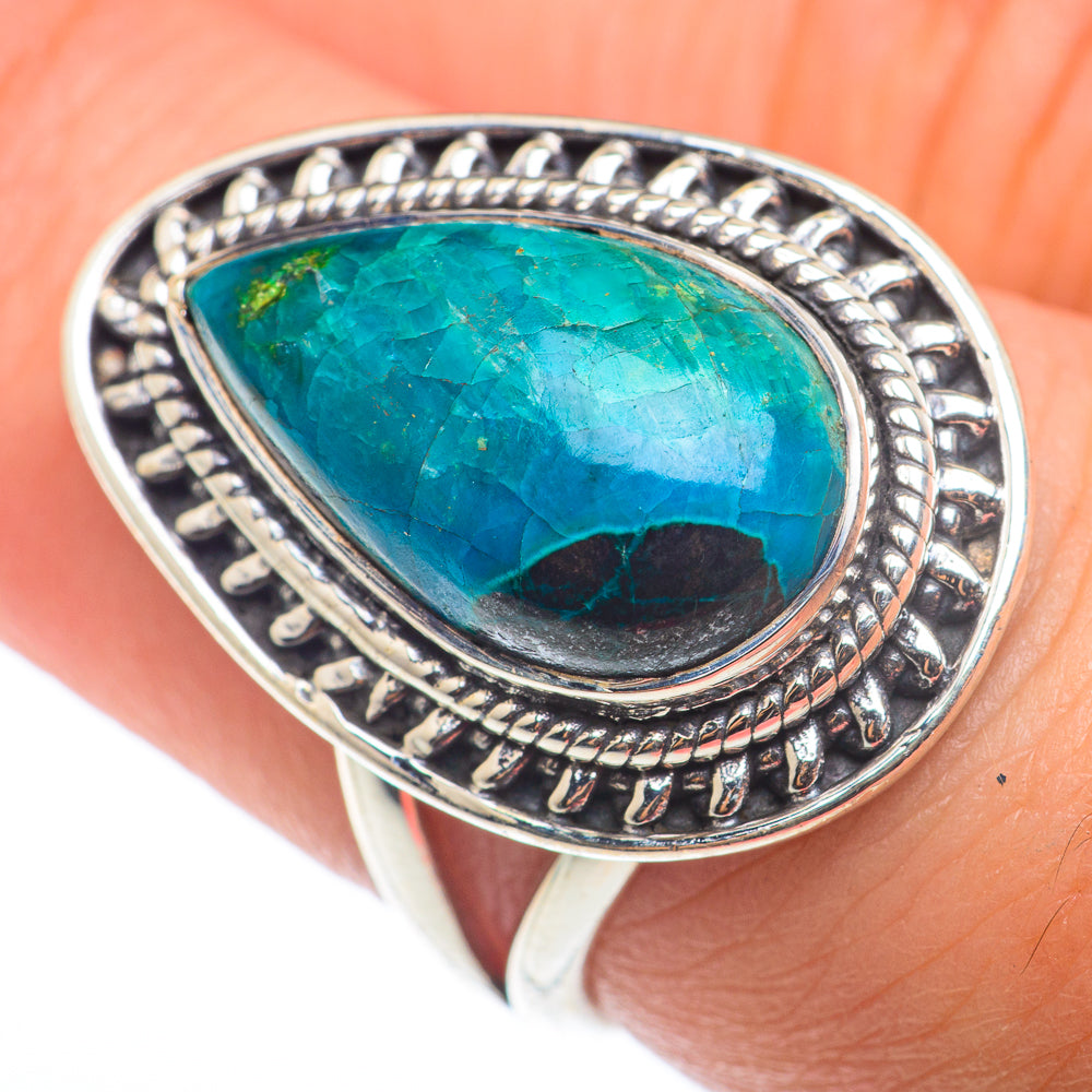Chrysocolla Rings handcrafted by Anasilvercos - RING74298