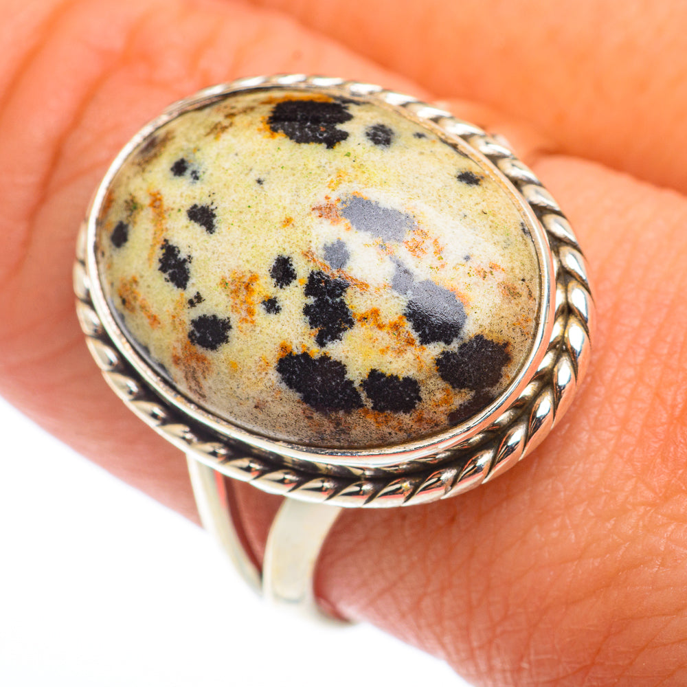 Dalmatian Jasper Rings handcrafted by Anasilvercos - RING74313