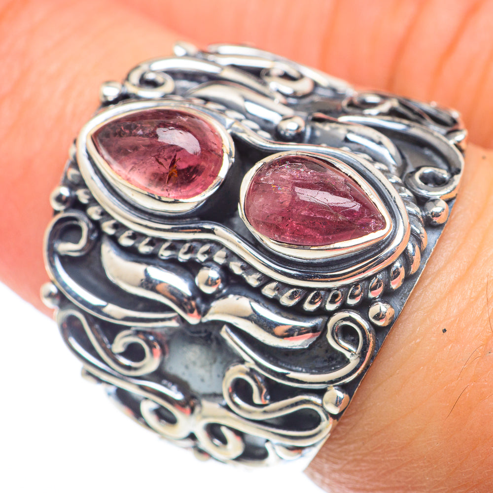 Pink Tourmaline Rings handcrafted by Anasilvercos - RING74314