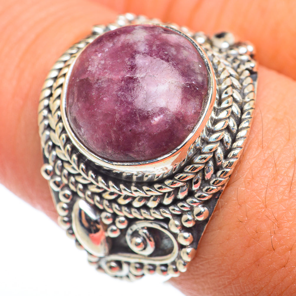 Lepidolite Rings handcrafted by Anasilvercos - RING74316