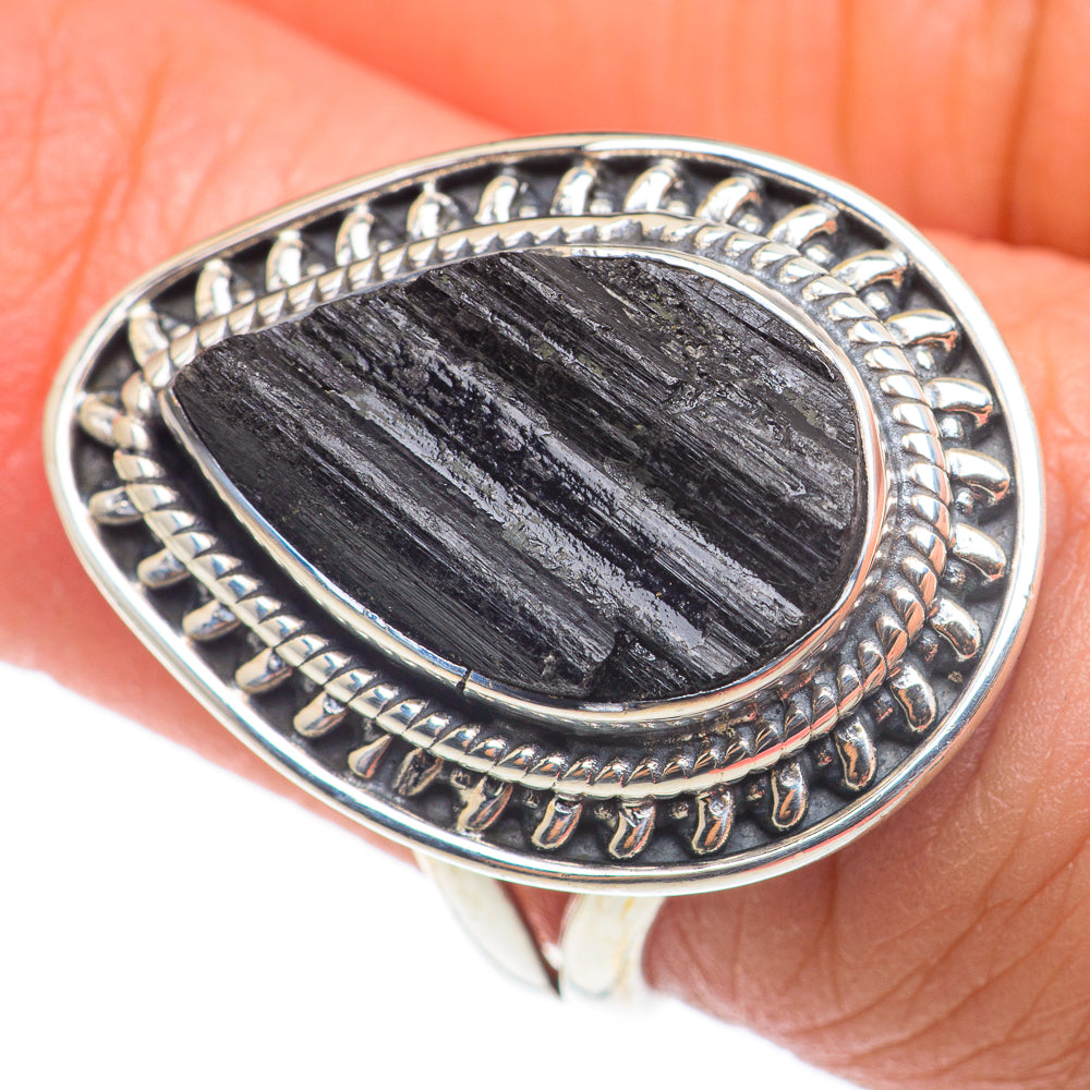 Black Tourmaline Rings handcrafted by Anasilvercos - RING74321