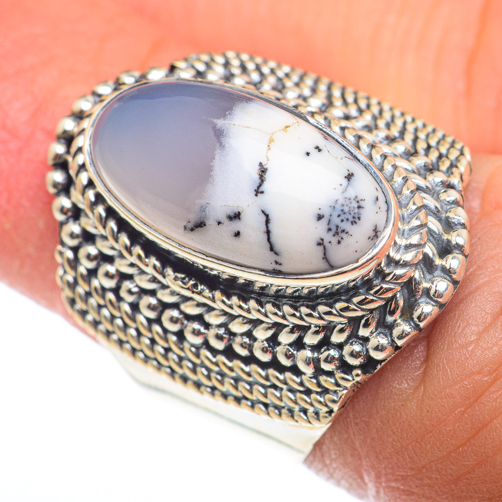 Dendritic Opal Rings handcrafted by Anasilvercos - RING74326