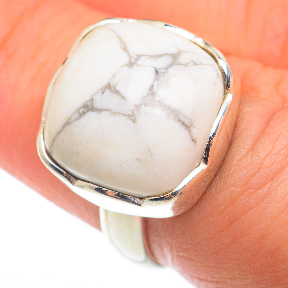 Howlite Rings handcrafted by Anasilvercos - RING74329