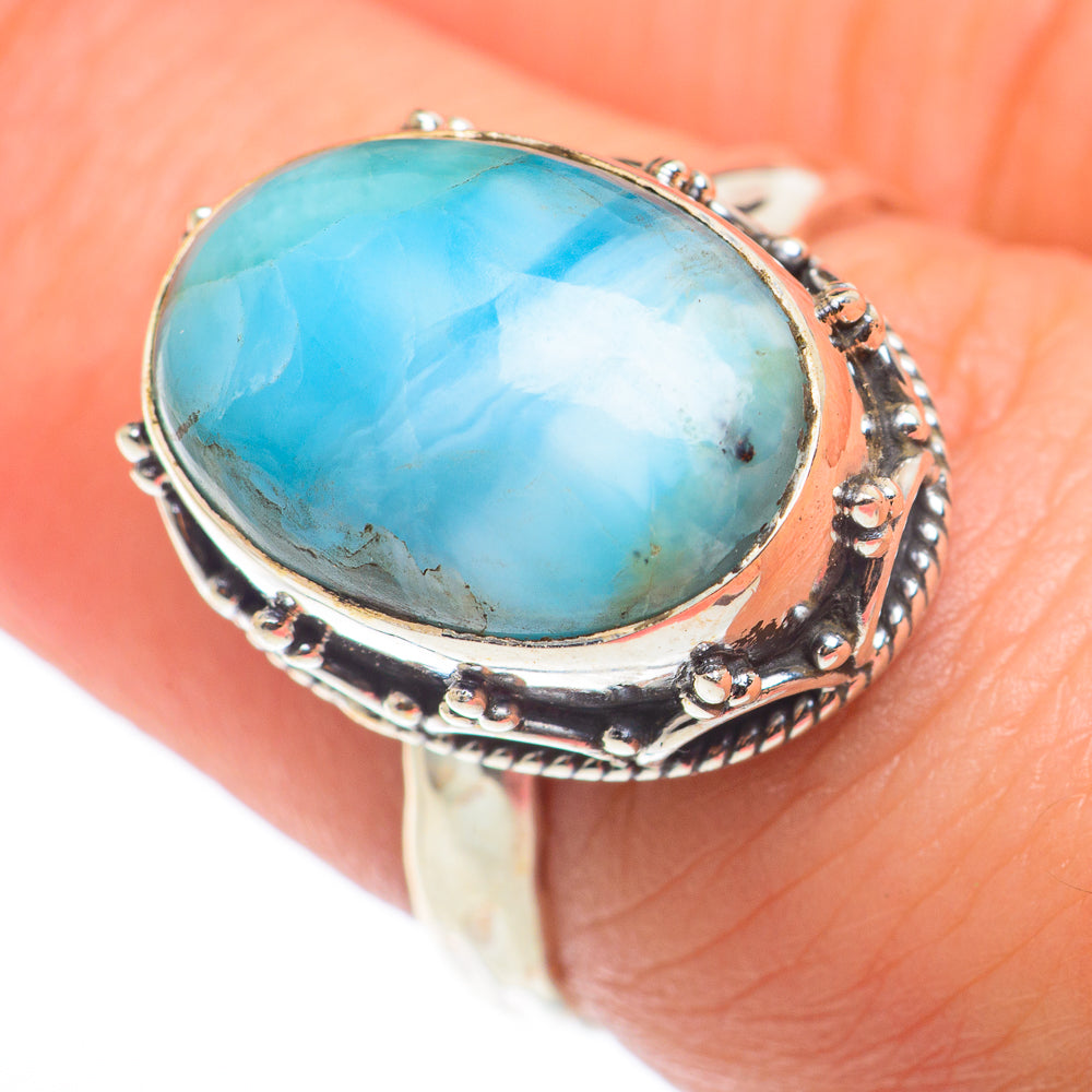 Larimar Rings handcrafted by Anasilvercos - RING74339