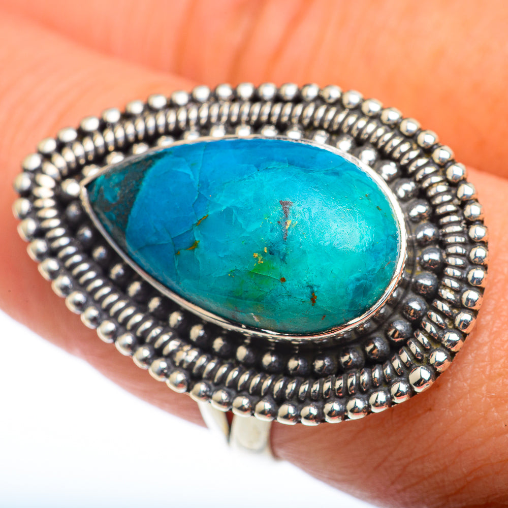 Chrysocolla Rings handcrafted by Anasilvercos - RING74370