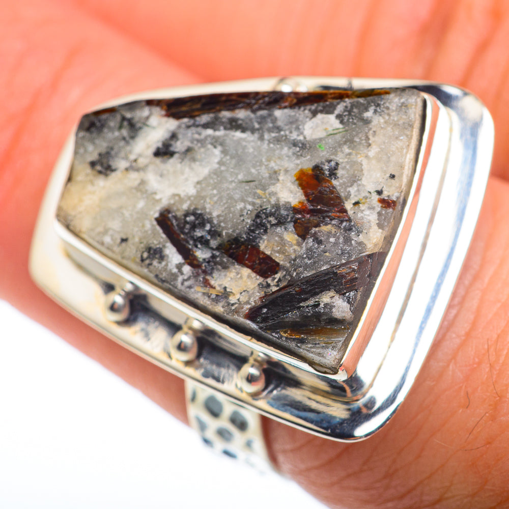 Astrophyllite Rings handcrafted by Anasilvercos - RING74381
