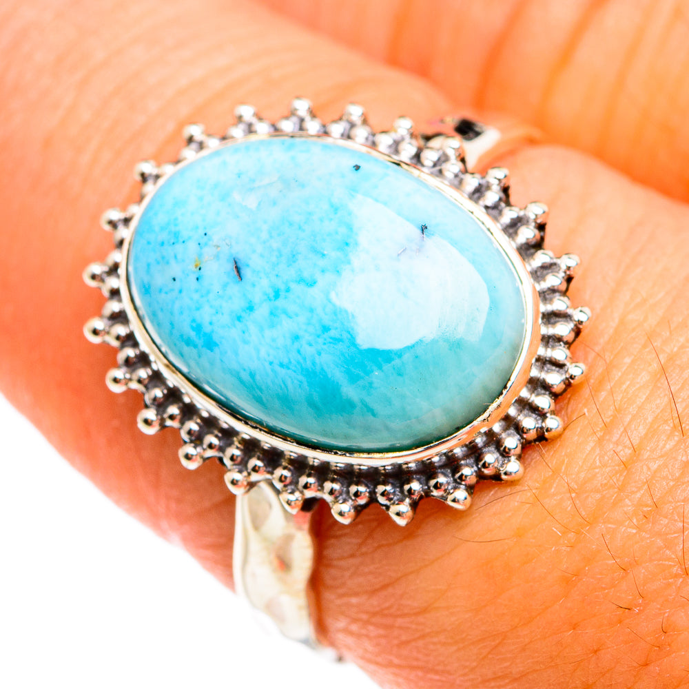 Larimar Rings handcrafted by Anasilvercos - RING74411