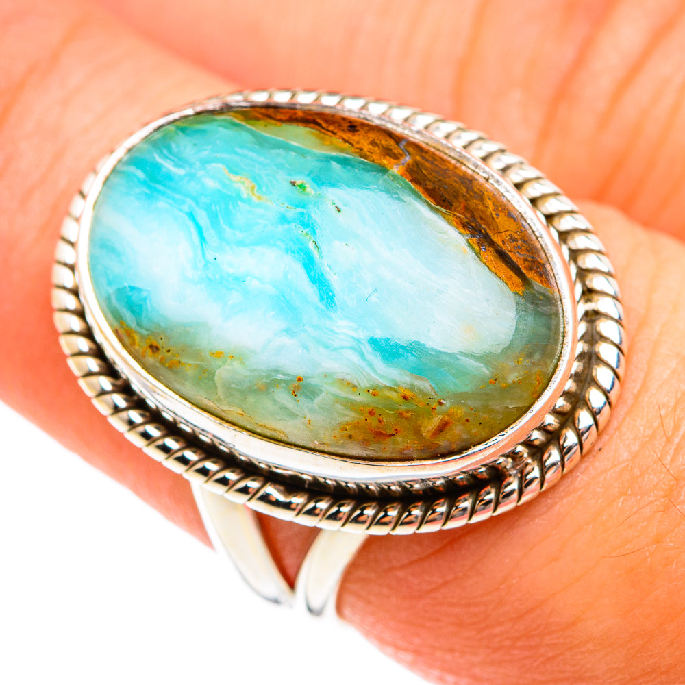 Peruvian Opal Rings handcrafted by Anasilvercos - RING74412