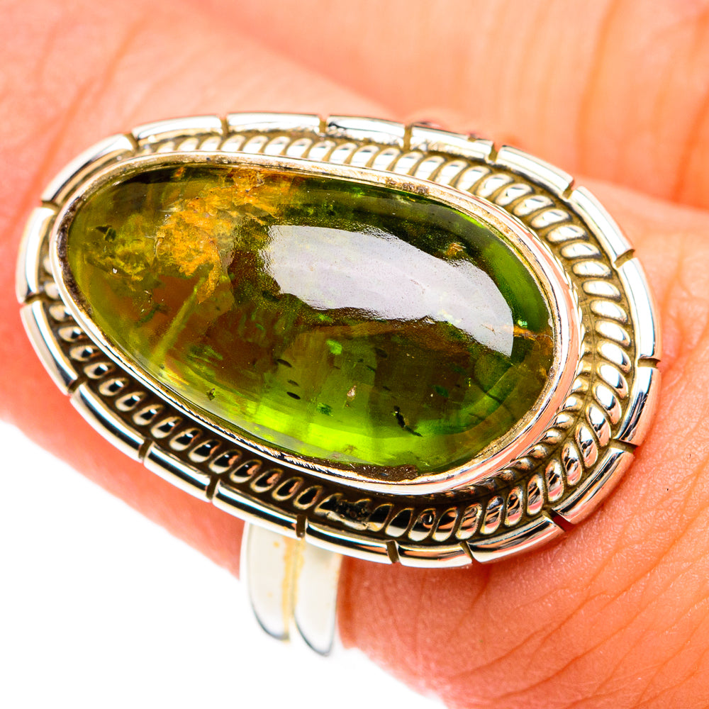 Australian Green Opal Rings handcrafted by Anasilvercos - RING74417