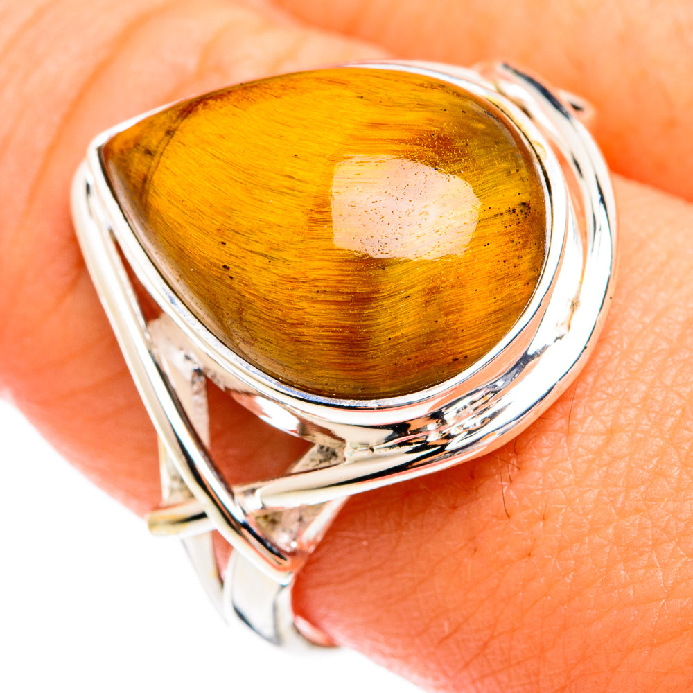 Tiger Eye Rings handcrafted by Anasilvercos - RING74419