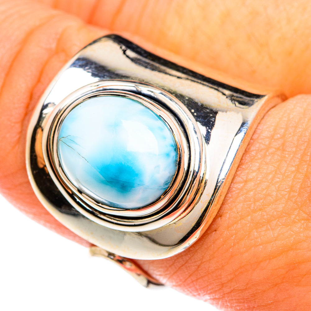 Larimar Rings handcrafted by Anasilvercos - RING74447