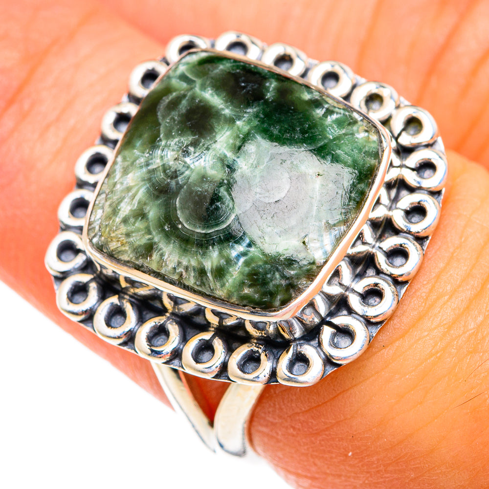 Seraphinite Rings handcrafted by Anasilvercos - RING74456