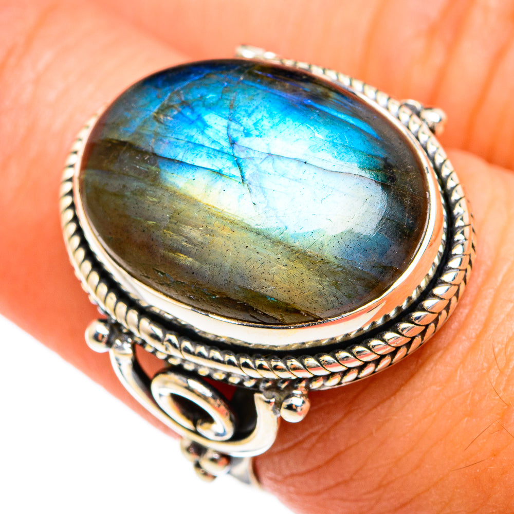 Labradorite Rings handcrafted by Anasilvercos - RING74480