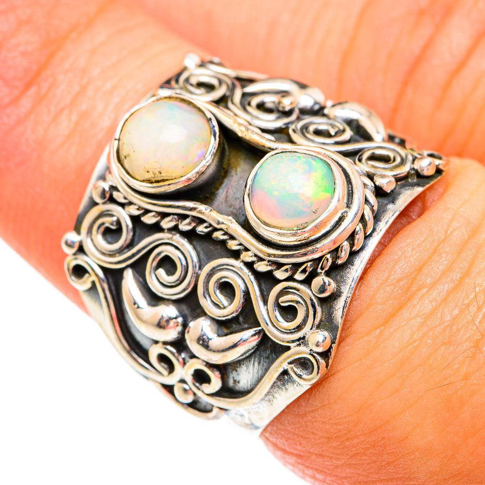 Ethiopian Opal Rings handcrafted by Anasilvercos - RING74483