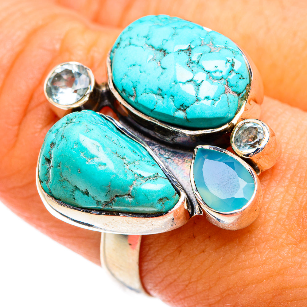 Tibetan Turquoise Rings handcrafted by Anasilvercos - RING74486