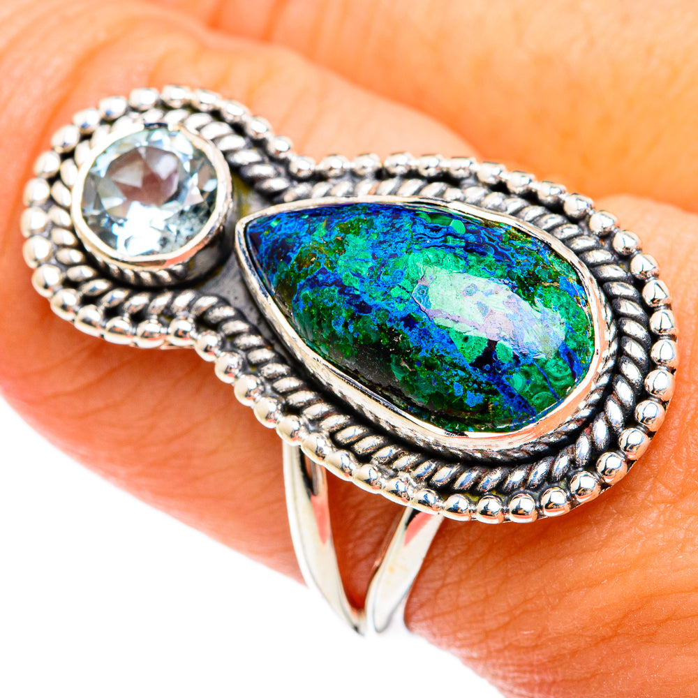 Chrysocolla Rings handcrafted by Anasilvercos - RING74490
