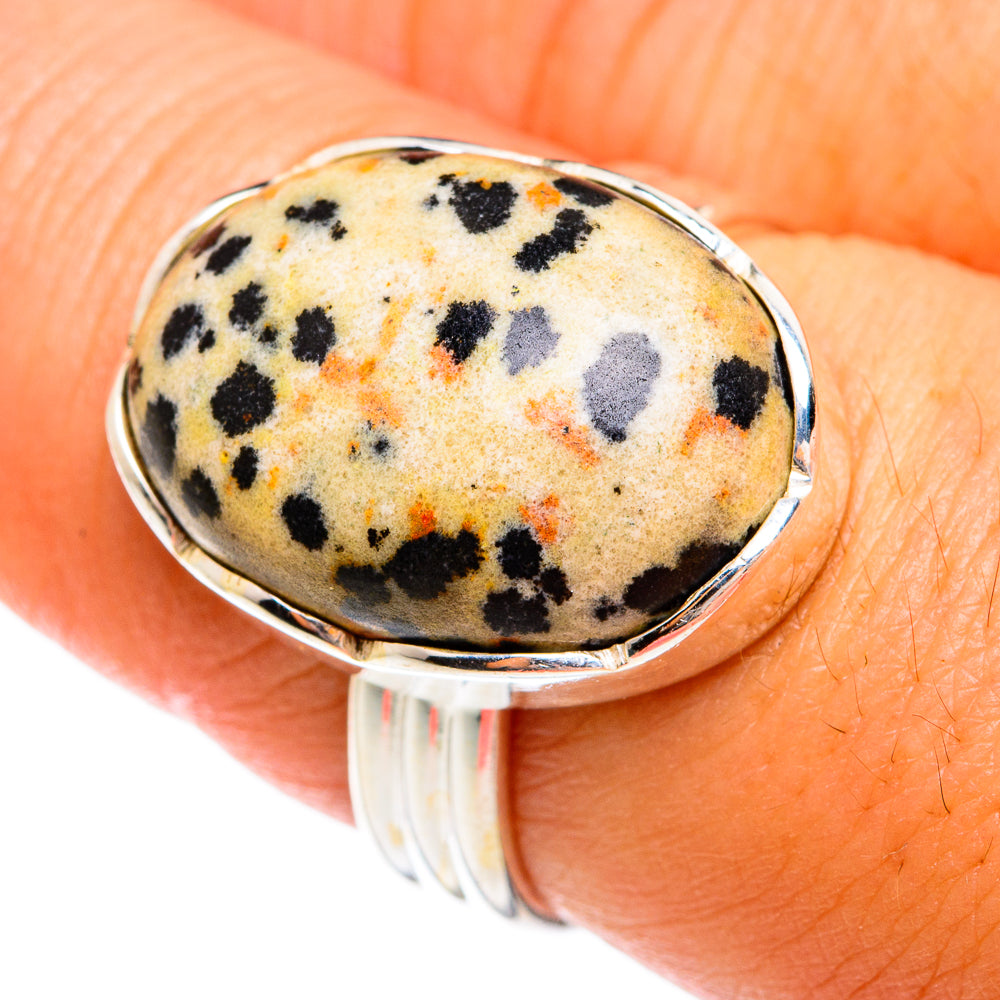 Dalmatian Jasper Rings handcrafted by Anasilvercos - RING74498