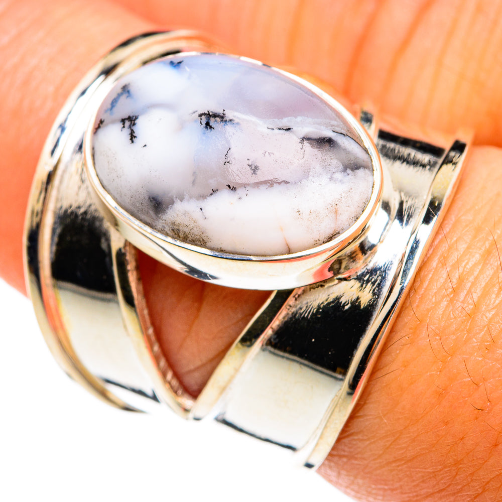 Dendritic Opal Rings handcrafted by Anasilvercos - RING74518